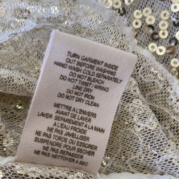 Free People Intimately gold sequin slip dress size L - Picture 11 of 11